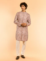 Men's Festive Elegant Beige Cotton Kurta