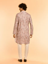 Men's Festive Elegant Beige Cotton Kurta