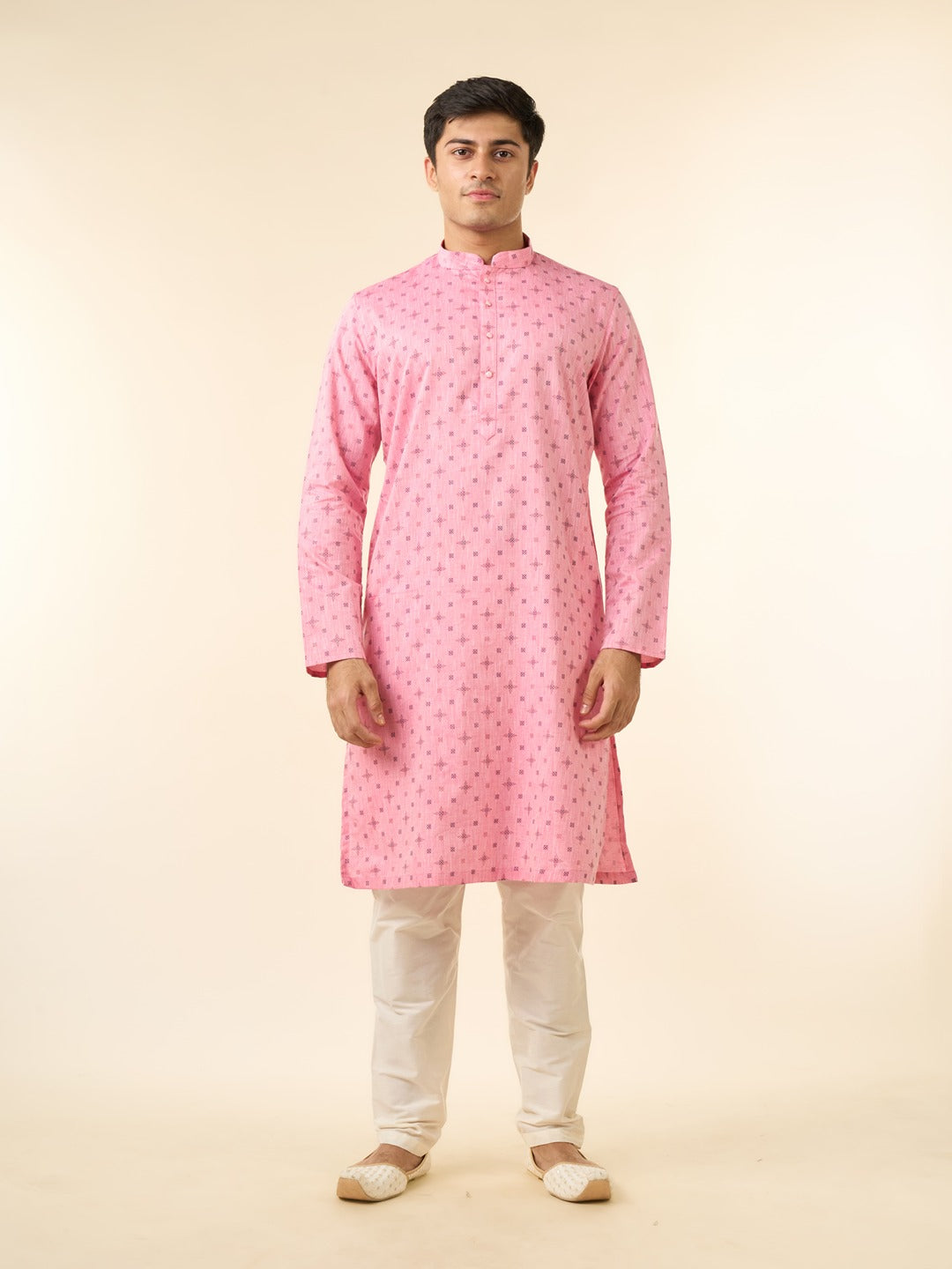 Men's Festive Splendid Pink Kurta