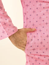 Men's Festive Splendid Pink Kurta