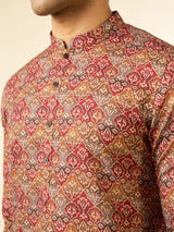 Men's Festive Tan Destiny Kurta