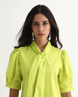 Women's Green Half Sleeves Top