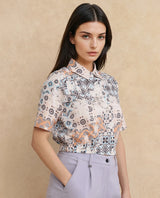 Women's Multicolor Casual Half Sleeves Top