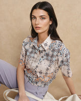 Women's Multicolor Casual Half Sleeves Top