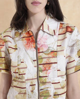Women's Multicolor Casual Half Sleeves Top