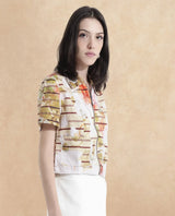 Women's Multicolor Casual Half Sleeves Top