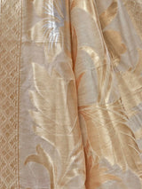 Women's Silk Blend White Woven Design Celebrity Saree with Blouse Piece