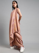 Women's Silk Blend Lavender Woven Design Designer Saree With Blouse Piece