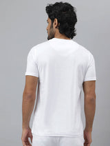 Men's White Casual Short Sleeves Tshirt