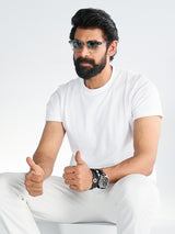 Men's White Casual Short Sleeves Tshirt