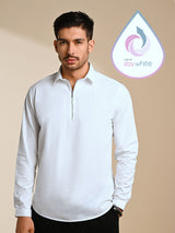 Men's White Casual Full Sleeves Shirt