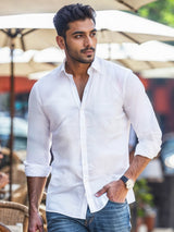 Men's White Formal Full Sleeves Shirt