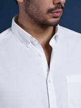 Men's White Formal Full Sleeves Shirt