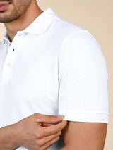 Men's White Casual Short Sleeves Tshirt