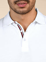 Men's White Casual Short Sleeves Tshirt