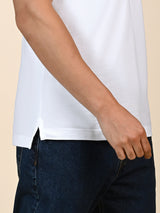 Men's White Casual Short Sleeves Tshirt