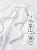 Men's White Casual Regular Shorts