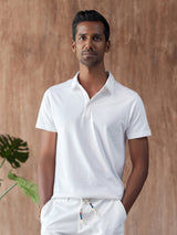 Men's White Casual Short Sleeves Polo Tshirt
