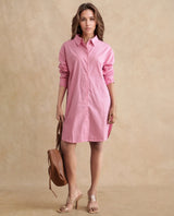 Women's Pink Casual Full Sleeves Dress