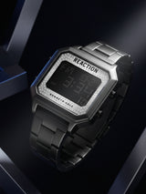 Men's Black Casual Square Digital Watch-KRWGJ9008003