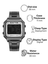 Men's Black Casual Square Digital Watch-KRWGJ9008003