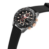 Men's Black Casual Round Analogue Watch-KRWGO0069203