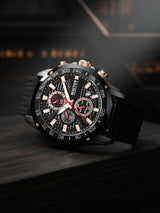 Men's Black Casual Round Analogue Watch-KRWGO0069203