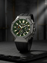 Men's Black Casual Octagonal Analogue Watch-KRWGO0069504