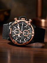 Men's Black Casual Round Analogue Watch-KRWGO0070201