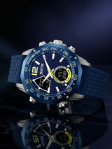 Men's Blue Casual Round Analog-Digital Watch-KRWGP0069001