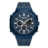 Men's Blue Casual Octagonal Analog-Digital Watch-KRWGP0069404