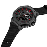 Men's Black Casual Round Analogue Watch-KRWGP9005704