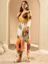 Women's Multicolor Printed Straight Kurta Trouser Set