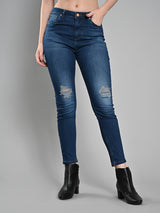 Women's Blue Skinny Stretchable Jeans