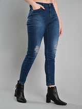 Women's Blue Skinny Stretchable Jeans