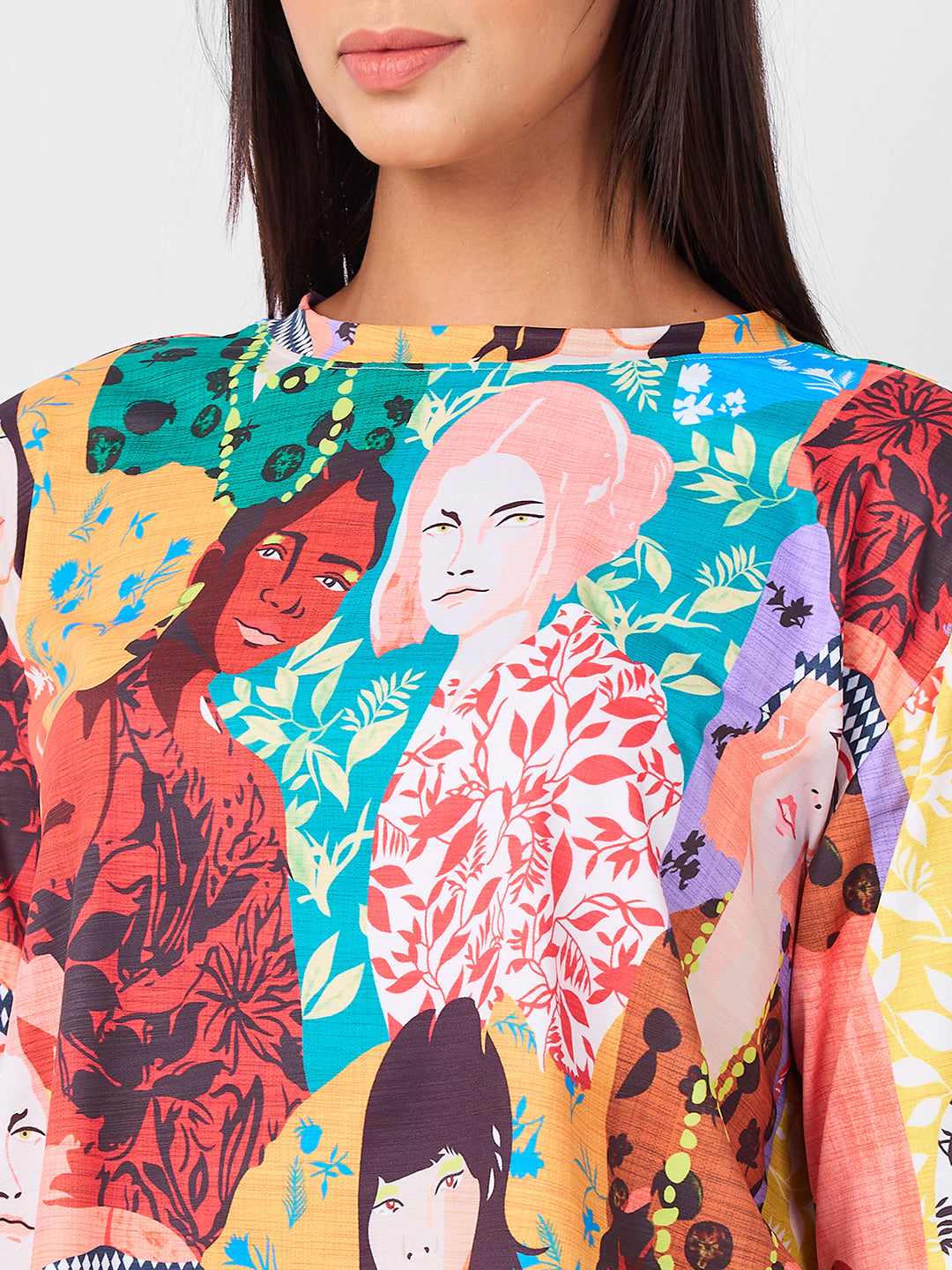 Women's Multicolor Casual Printed Half Sleeves Tshirt