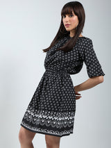 Women's Ethnic Motifs Printed Elasticated Waist Dress