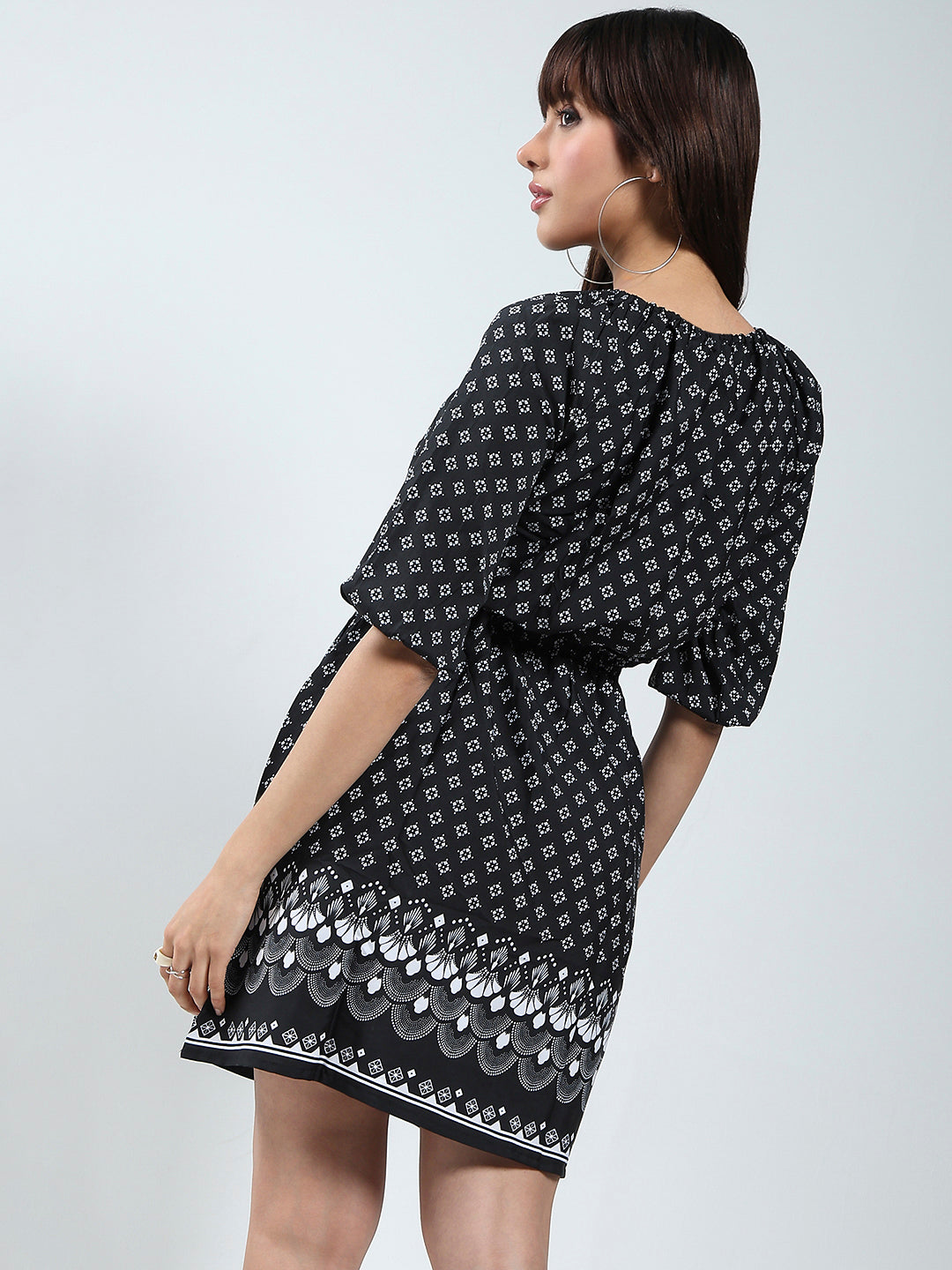 Women's Ethnic Motifs Printed Elasticated Waist Dress