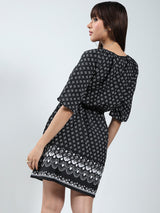 Women's Ethnic Motifs Printed Elasticated Waist Dress