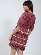 Women's Ethnic Motifs Printed Elasticated Waist Dress