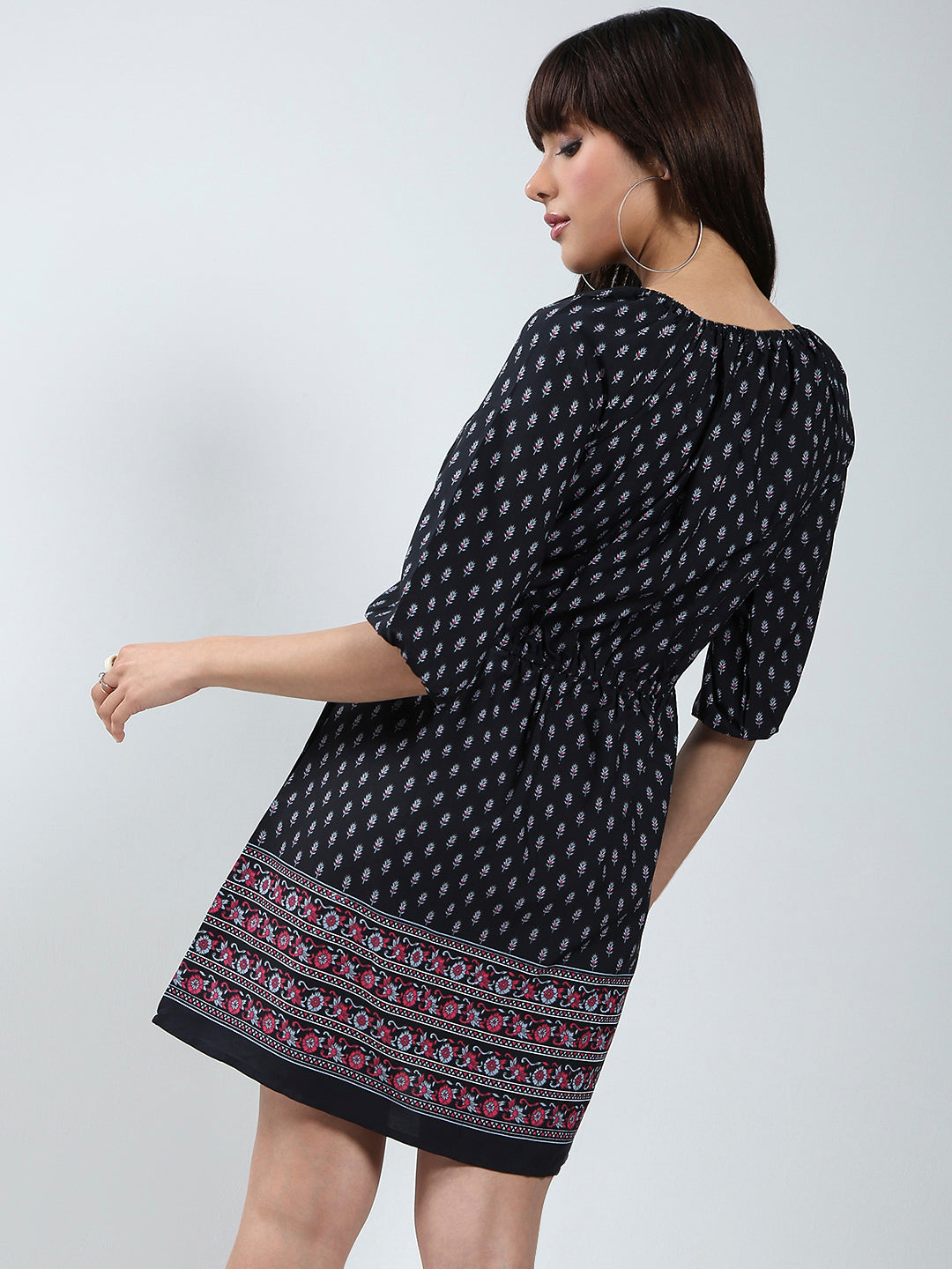 Women's Ethnic Motifs Printed Elasticated Waist Dress