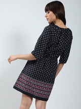 Women's Ethnic Motifs Printed Elasticated Waist Dress