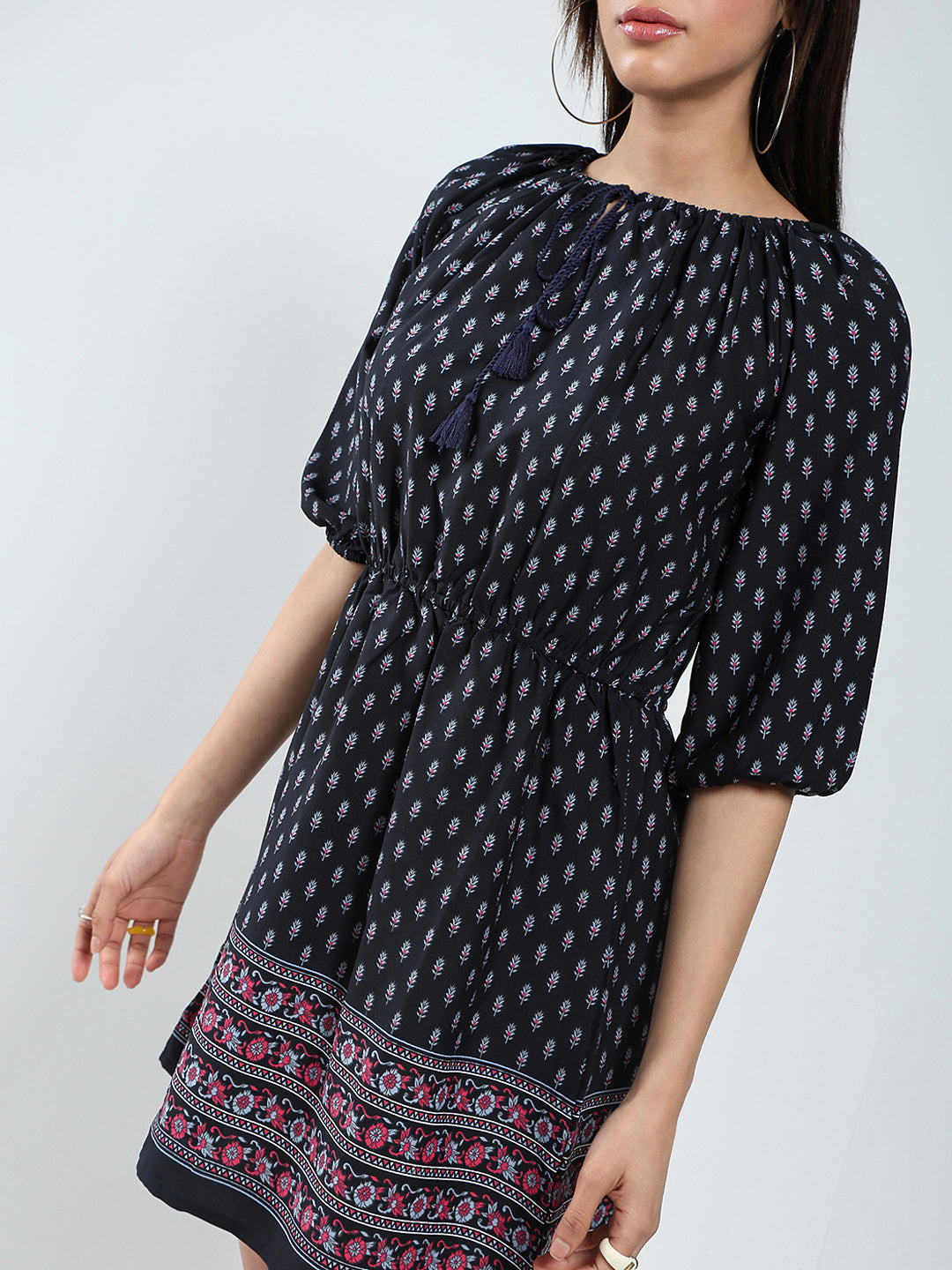 Women's Ethnic Motifs Printed Elasticated Waist Dress