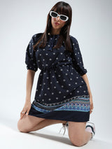 Women's Ethnic Motifs Printed Elasticated Waist Dress