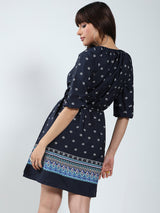 Women's Ethnic Motifs Printed Elasticated Waist Dress