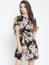 Women's Black Fit and Flare Easy Everyday Dress