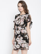 Women's Black Fit and Flare Easy Everyday Dress