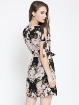 Women's Black Fit and Flare Easy Everyday Dress