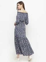 Women's Navy Off Shoulder Dress