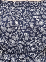 Women's Navy Off Shoulder Dress